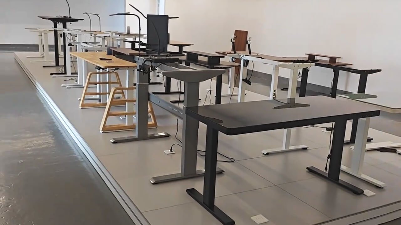 Standing desk manufacturer sample room